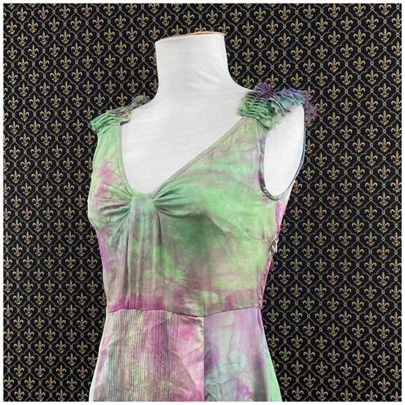 2005 Anthro “Watercolor Silk Dress” by C.C. Outlaw - Picture 5 of 16